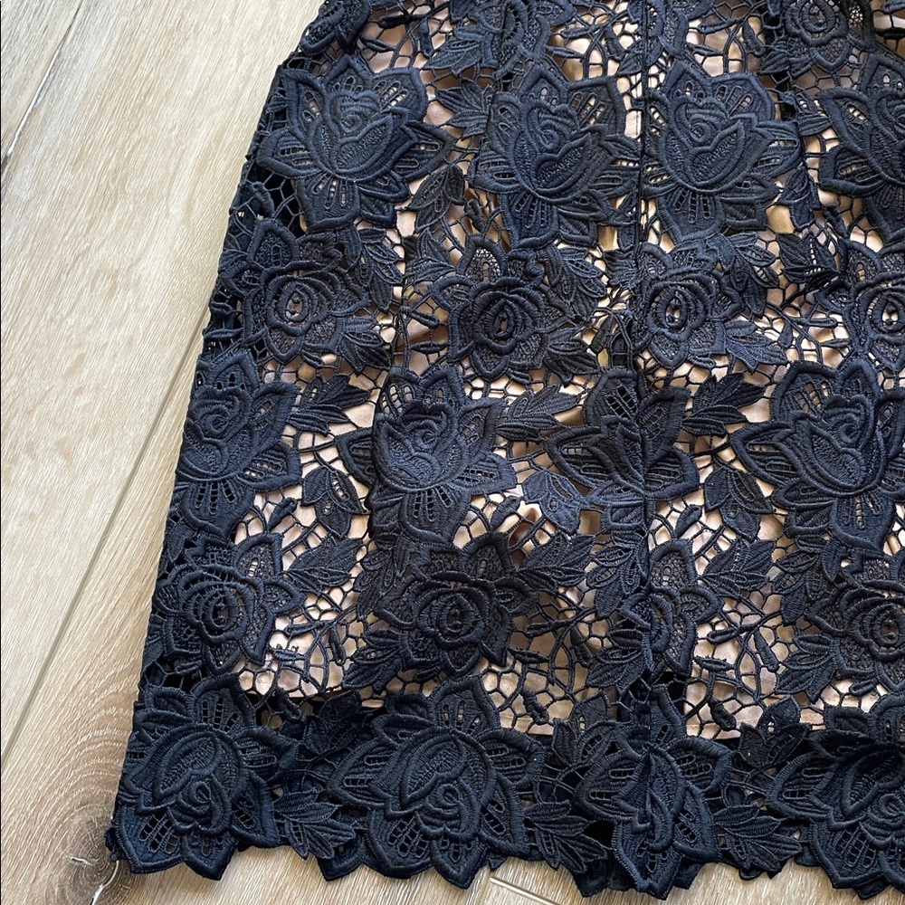 Self-Portrait Black Floral Lace Mini Dress with Statement Buttons. NWT! - Picture 5 of 16